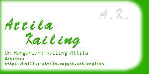 attila kailing business card